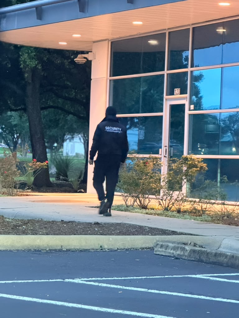 Exterior patrol activity supporting facility security and deterrence.
